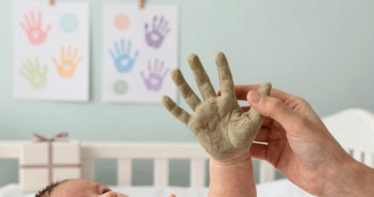 cadeau de naissance keep’love: empreintes sans encre durables